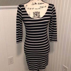 Forever 21 Black and White Striped Dress